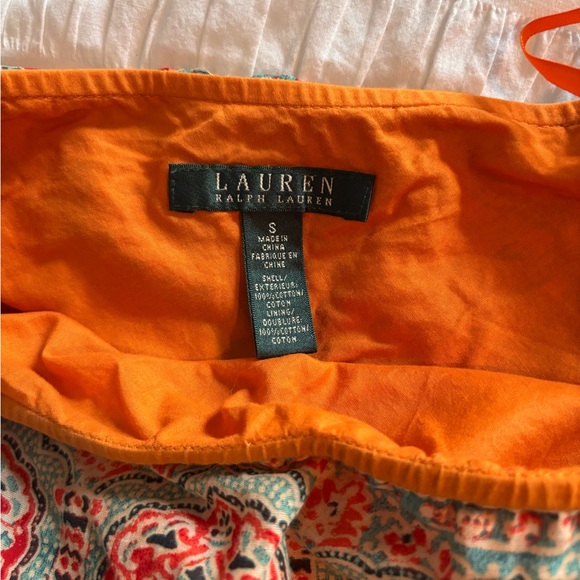 Ralph Lauren Vibrant Orange and Green Bohemian Maxi Skirt - Picture 3 of 5